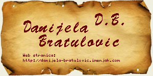 Danijela Bratulović vizit kartica